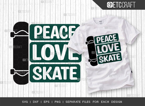 Peace Love Skate SVG Bundle, Roller Derby svg, Roller Skates Svg, Skate Svg, Sports Svg, Roller Skates Quotes, ETC T00271 SVG ETC Craft 