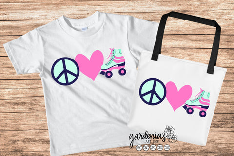 Peace Love Skates SVG Design SVG Gardenias Art Shop 