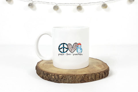 Peace Love Snowman PNG Christmas Sublimation Sublimation CraftLabSVG 