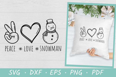 Peace Love Snowman SVG | Christmas SVG SVG Irina Ostapenko 