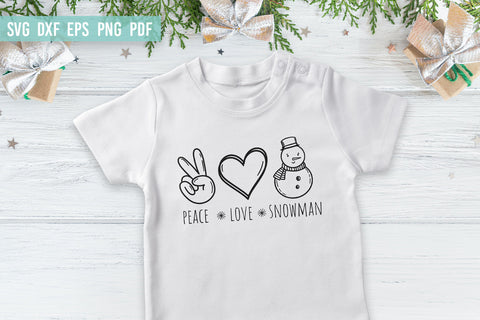 Peace Love Snowman SVG | Christmas SVG SVG Irina Ostapenko 