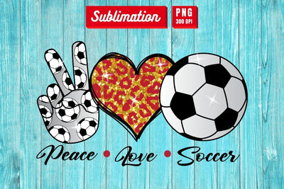 Peace Love Soccer Sublimation SVG SvgOcean 