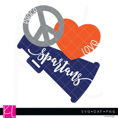 Peace Love Spartans SVG Kelly Lollar Designs 