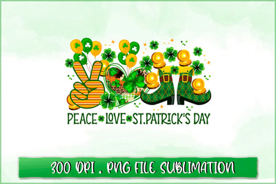 Peace love St. Patrick's Day Sublimation SVG Shetara Begum 