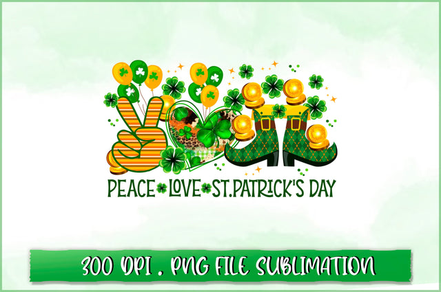 Peace love St. Patrick's Day Sublimation SVG Shetara Begum 