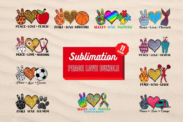Peace Love Sublimation Bundle SVG SvgOcean 