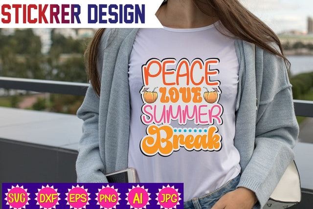 Peace Love Summer Break Sticker SVG,Summer Sticker Svg,Funny Beach Quotes Svg, Salty Svg, Png,Dxf,Summer Quotes Svg Bundle,Summer Bundle SVG, Beach Svg SVG Newmockups 