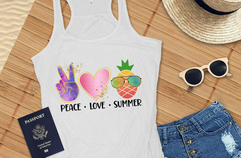 Peace Love Summer Shirt, Peace Sign Shirt, Peace And Love Shirt, Summertime Shirt, Summer Shirt, Cute Women Summer Shirt, Summer Gnome Shirt Sublimation MD mominul islam 