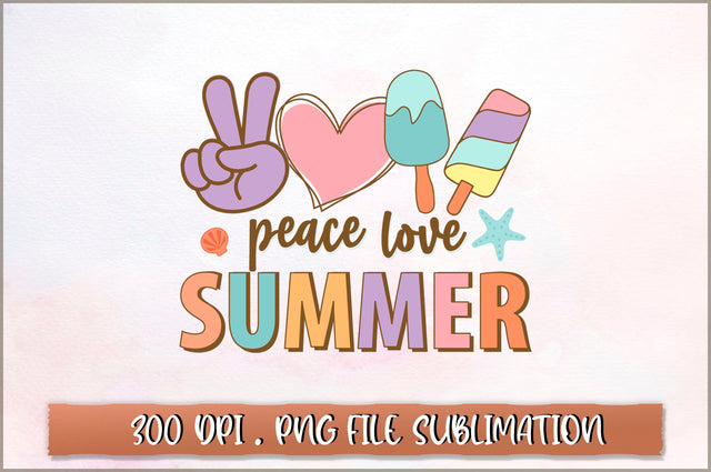 Peace love summer Sublimation SVG Shetara Begum 