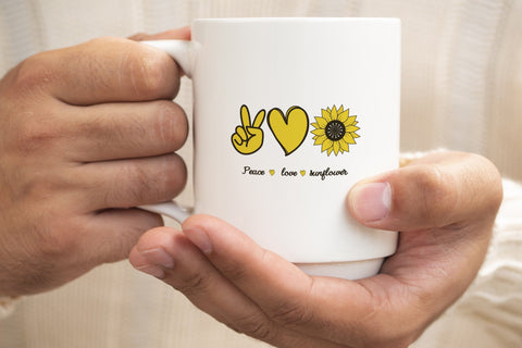 Peace love sunflower, Sunflower Saying svg design SVG SmmrDesign 