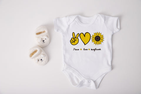 Peace love sunflower, Sunflower Saying svg design SVG SmmrDesign 