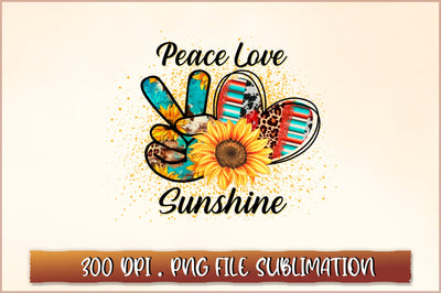 Peace love sunshine Sublimation SVG Shetara Begum 