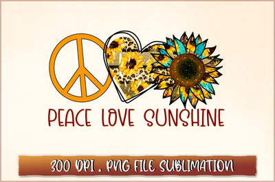 Peace love sunshine Sublimation SVG Shetara Begum 