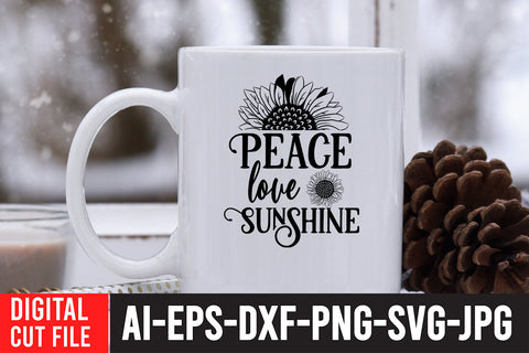 Peace love Sunshine SVG Cut File SVG BlackCatsMedia 