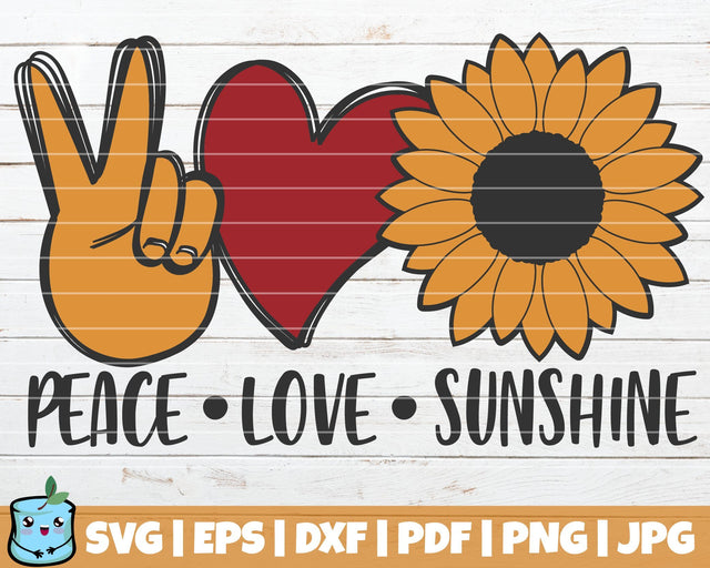 Peace Love Sunshine SVG MintyMarshmallows 