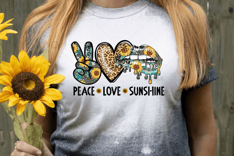Peace love sunshine SVG Sublimation Regulrcrative 