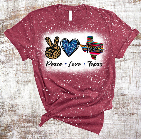 Peace Love Texas PNG JPG Sublimation Sweet Tees 