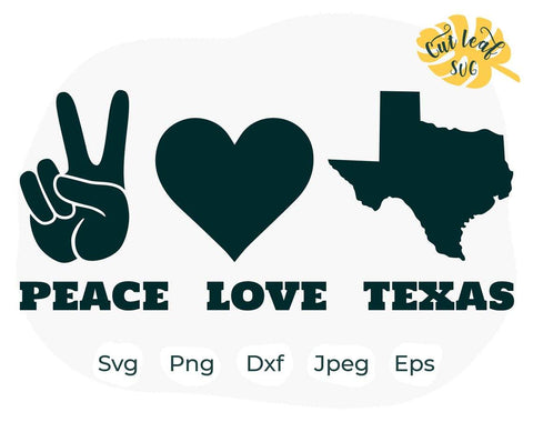 Peace Love Texas svg, Texas svg, texas state svg, western svg, country svg, Texas clipart, Texas Cut File, Texas Png, Peace Love svg SVG CutLeafSvg 