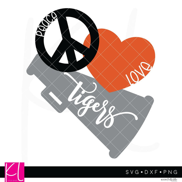 Peace Love Tigers SVG Kelly Lollar Designs 