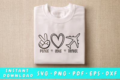 Peace Love Travel SVG SVG HappyDesignStudio 