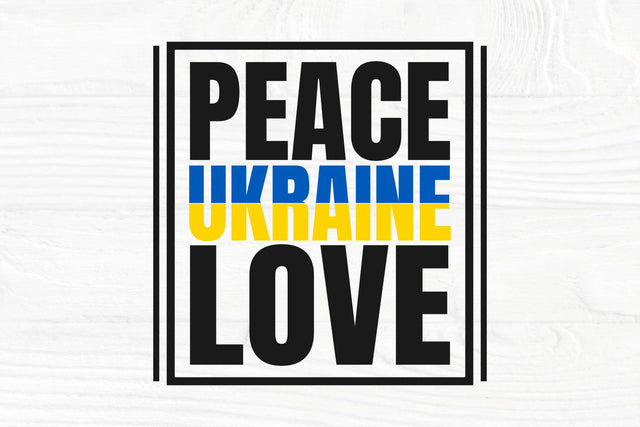 Peace Love Ukraine SVG cut file, Stand with Ukraine svg, png SVG TonisArtStudio 