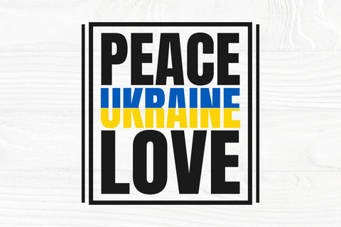 Peace Love Ukraine SVG cut file, Stand with Ukraine svg, png SVG TonisArtStudio 