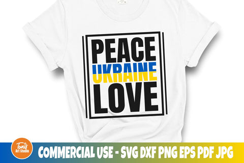Peace Love Ukraine SVG cut file, Stand with Ukraine svg, png SVG TonisArtStudio 