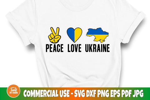 Peace Love Ukraine svg | Stand with Ukraine svg SVG TonisArtStudio 