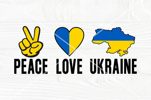 Peace Love Ukraine svg | Stand with Ukraine svg SVG TonisArtStudio 