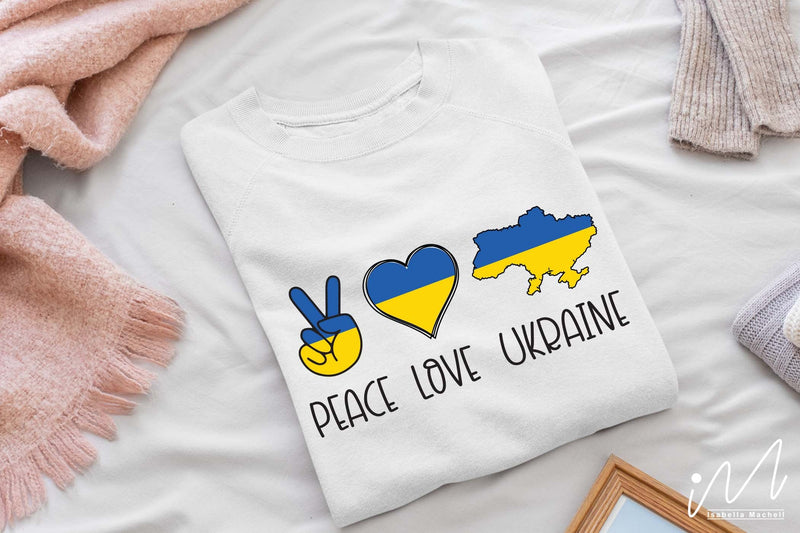 peace love Ukraine svg, Ukraine svg, Ukraine t shirt svg, SVG Isabella Machell 