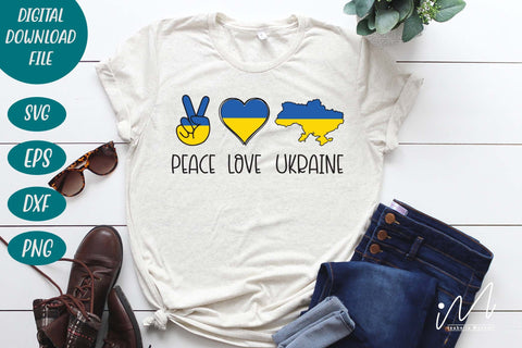 peace love Ukraine svg, Ukraine svg, Ukraine t shirt svg, SVG Isabella Machell 