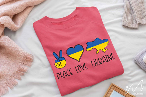 peace love Ukraine svg, Ukraine svg, Ukraine t shirt svg, SVG Isabella Machell 