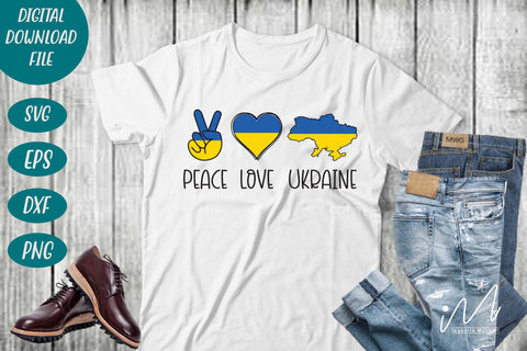 peace love Ukraine svg, Ukraine svg, Ukraine t shirt svg, SVG Isabella Machell 