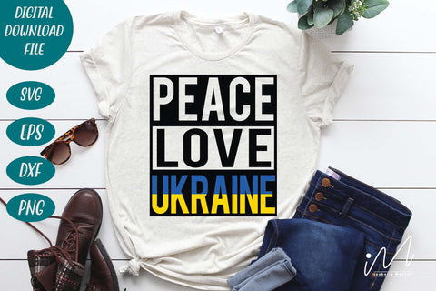 peace love Ukraine svg, Ukraine svg, Ukraine t shirt, Ukraine mug svg SVG Isabella Machell 