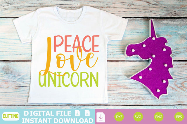 Peace Love Unicorn SVG Shahin alam 