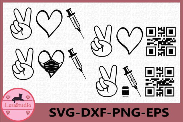 Peace Love Vaccination Svg SVG Lerastudio 