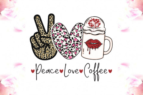 Peace Love Valentine Coffee Sublimation Sublimation Jagonath Roy 