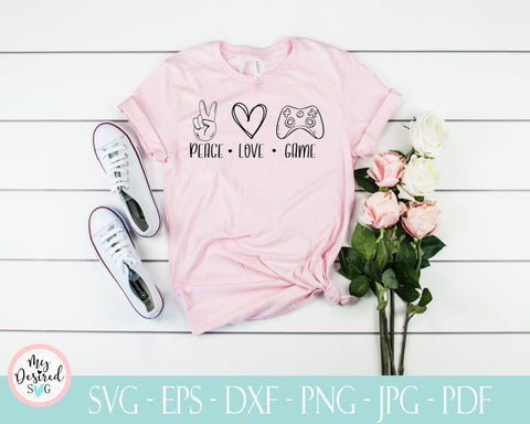 Peace love video game svg, quarantine svg, video game shirt, joystick svg, Sublimation Designs, game controller, peace love svg, cricut svg SVG MyDesiredSVG 