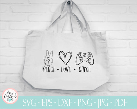 Peace love video game svg, quarantine svg, video game shirt, joystick svg, Sublimation Designs, game controller, peace love svg, cricut svg SVG MyDesiredSVG 