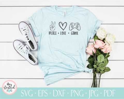 Peace love video game svg, quarantine svg, video game shirt, joystick svg, Sublimation Designs, game controller, peace love svg, cricut svg SVG MyDesiredSVG 