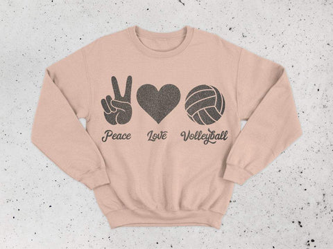 Peace Love Volleyball svg, volleyball svg, sport svg, volleyball mom svg SVG CutLeafSvg 