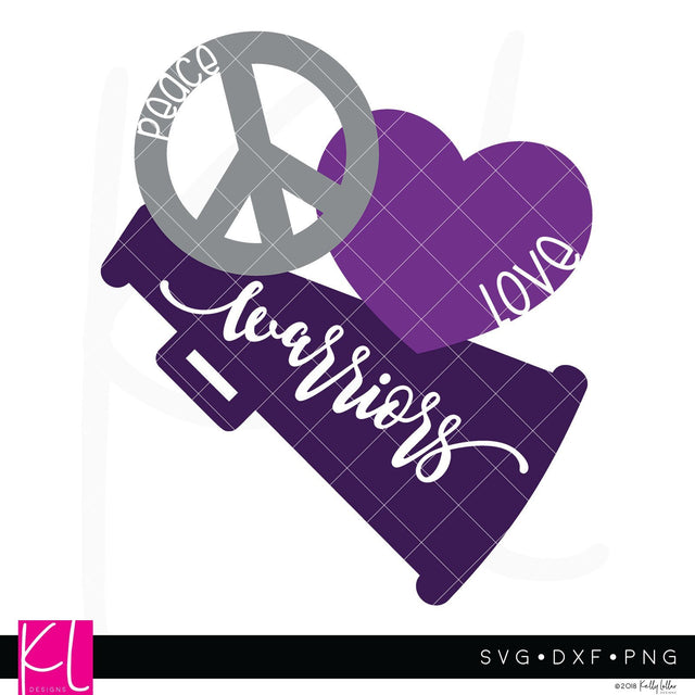 Peace Love Warriors SVG Kelly Lollar Designs 