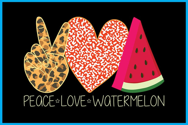 Peace Love Watermelon Summer Sublimation PNG Printable Files Sublimation Creativedesigntee 