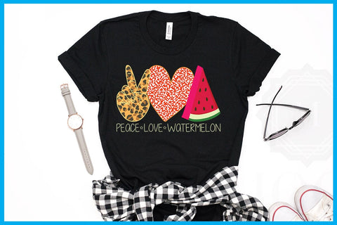 Peace Love Watermelon Summer Sublimation PNG Printable Files Sublimation Creativedesigntee 