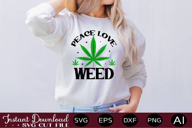 Peace Love Weed SVG SVG designmaster24 