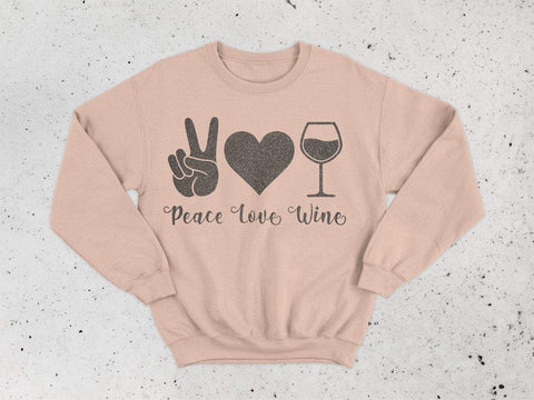 Peace Love Wine svg, wine svg, wine quotes svg, wine glass svg, drinking svg, wine sayings svg, Mom life svg, funny mom svg, sarcastic svg SVG CutLeafSvg 