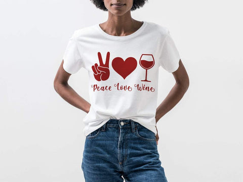 Peace Love Wine svg, wine svg, wine quotes svg, wine glass svg, drinking svg, wine sayings svg, Mom life svg, funny mom svg, sarcastic svg SVG CutLeafSvg 