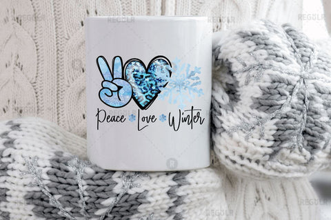 Peace love winter SVG Sublimation Regulrcrative 