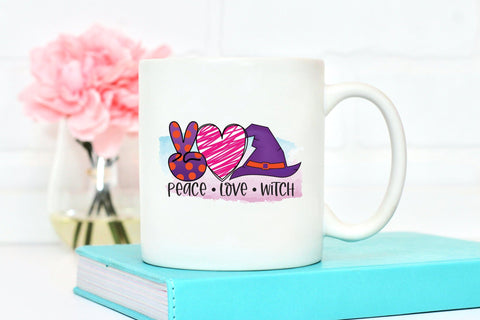 Peace Love Witch | Halloween Witch PNG Sublimation CraftLabSVG 