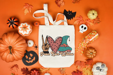 Peace Love Witches | Halloween Witch Sublimation Sublimation CraftLabSVG 